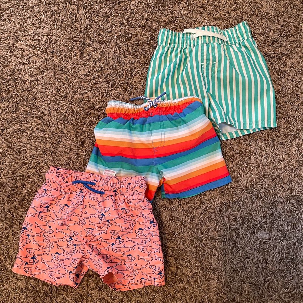 Cat & Jack Boys Swim Shorts (3), 12-18 Months